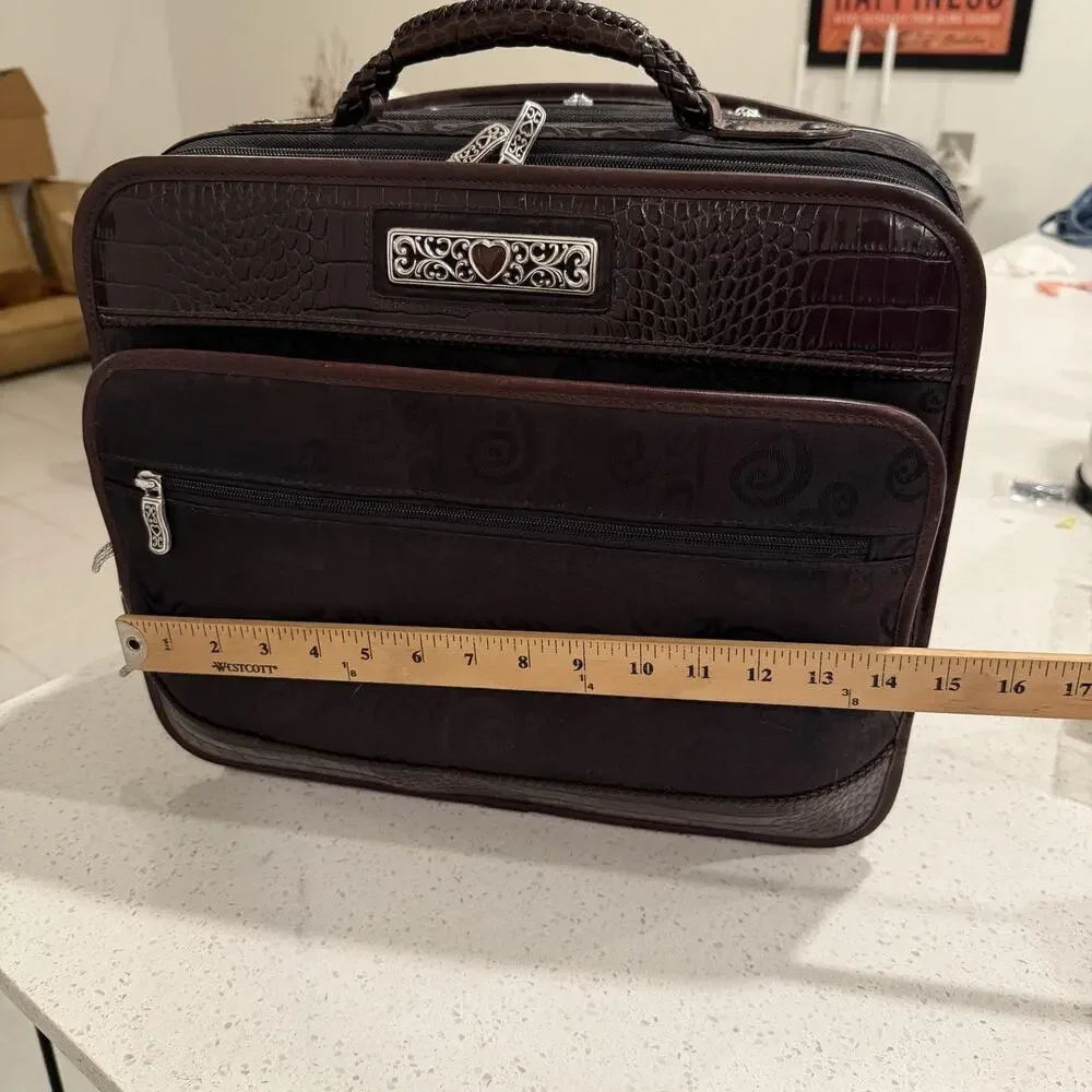 Vtg Brighton Croc Brown 16